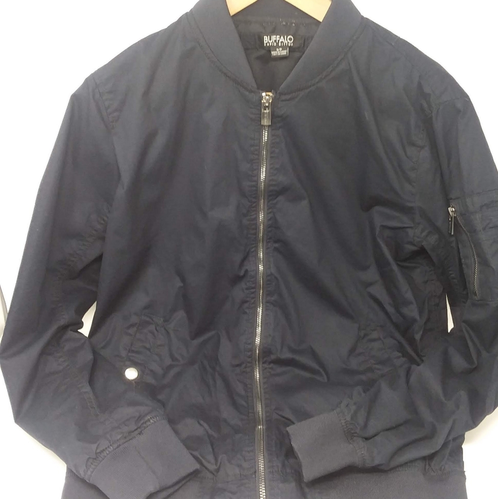 Men's Buffalo David Bitton Zip Up Navy Blue Jacket